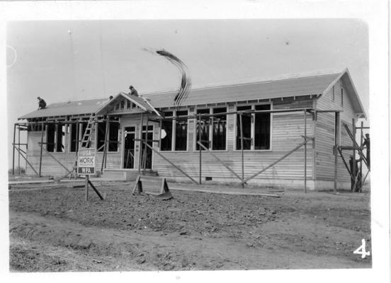 Oakland School under construction by the WPA