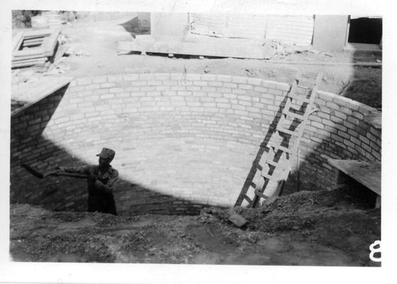 Cistern construction at Mackville School and Gymnasium
