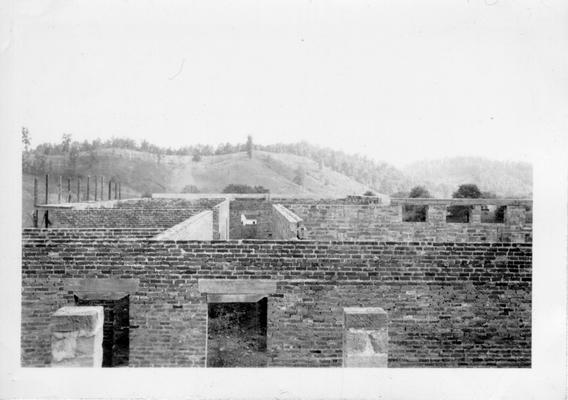 Foundation walls of Campton High School