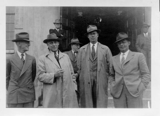 Hugh Crozer, Brucker Miller, Doug Hill, and E.A. Marye at Dedication of the Springfield Armory, May 21, 1942