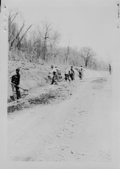 Project #2-1-278-873 WPA workers on road construction detail