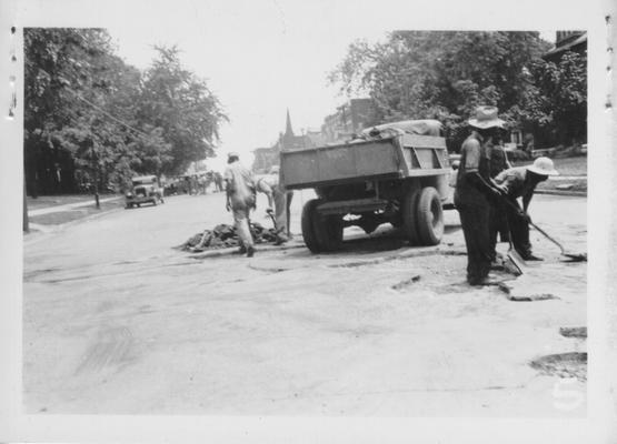 Project #2-11-1265-2720 WPA workers patching holes on Danville city street