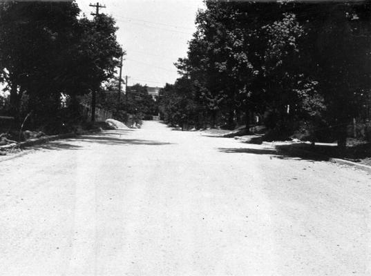 Project #1059 District 2: Reconstruction and repair of various streets in Bardstown, KY. Water bound base completed and ready for asphalt surfacing