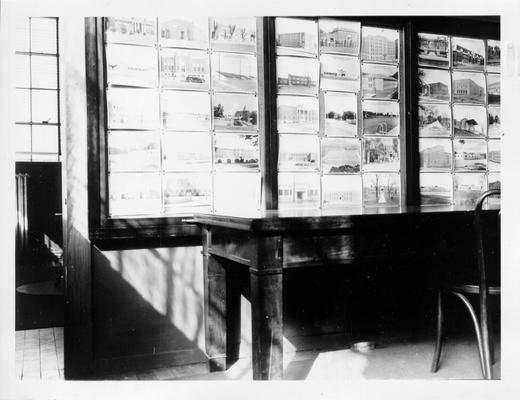 Cabinets in Mr. Goodman's office containing photographs of WPA Projects, March, 1943