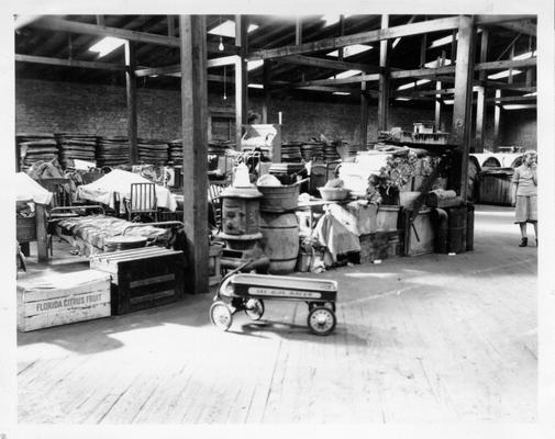 Tobacco warehouse converted to temporary shelter in Louisville, KY