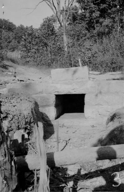 Project #101 District 4: Constructing native stone box culvert on the Cow Creek Road. This is a typical mountain 