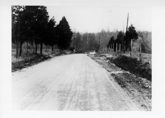 Project #249 District 6: Mt. Washington Road after widening and resurfacing, ready for black-top. Photographed January 1, 1936
