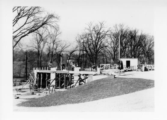 Project #717 District 6: Forms in place for portion of the Caddy House foundation requiring new concrete at Seneca Park Golf Course, Louisville, KY. Photographed November 25, 1935