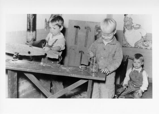 Project #9965 District 1: Some future carpenters getting training at Whittier Nursery School in McCracken County