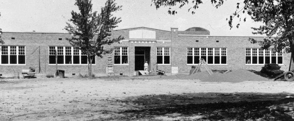Project #789 District 2: Project #789 was the construction of a high school building at Gamaliel, KY. The structure is 200 feet long and 70 feet wide. It contains eight class rooms. View showing school building near completion photographed September 10, 1936