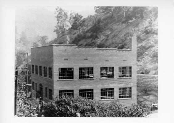 Project #1575 District 5: Construction of an eight-room brick school building for colored pupils at Hazard, KY. Completed exterior of the Hazard School for colored pupils. View photographed September 22, 1936
