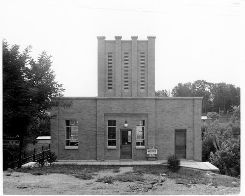 Unidentified brick building with WPA sign