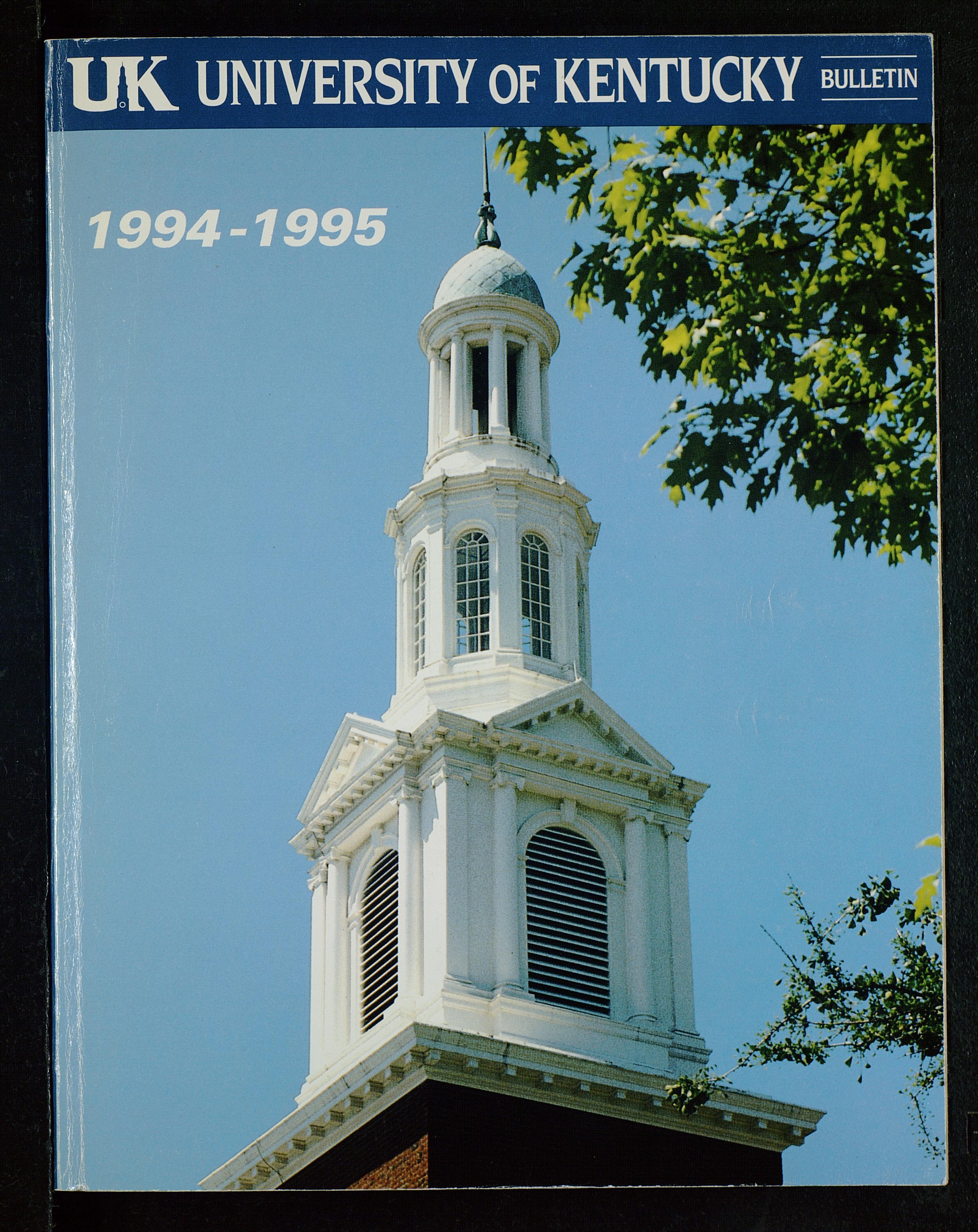 partner Civilize Seaside University of Kentucky Bulletin, Volume 86, Issue 1, 1994-1995