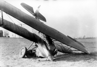 Crashed  U.S. Army biplane