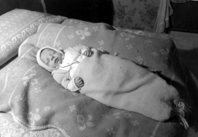 Sleeping infant probably McVey grandchild