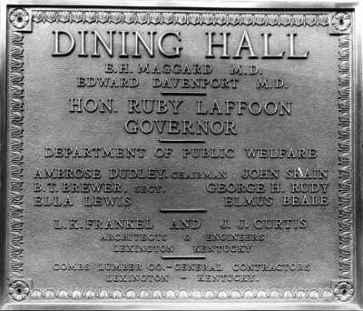 Plaque at Eastern State Hospital, 