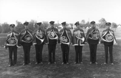Group picture -- French horns, University of Kentucky Band