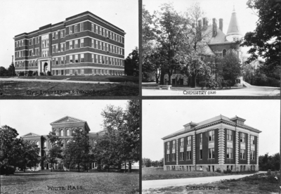 Civil Engineering and Physics, Chemistry / Gillis Building (old), White Hall dormitory, Chemistry / Kastle Hall (new)