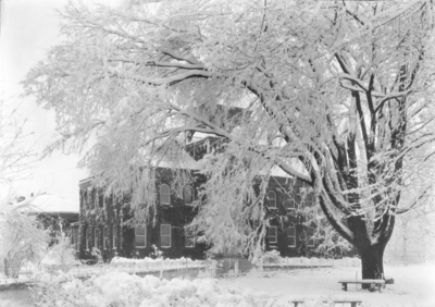 Mechanical Hall (the original Anderson Hall) in winter