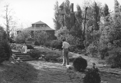 Botanical Garden, Barker Hall / Buell Armory in background