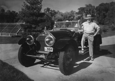 Man with 1910 car