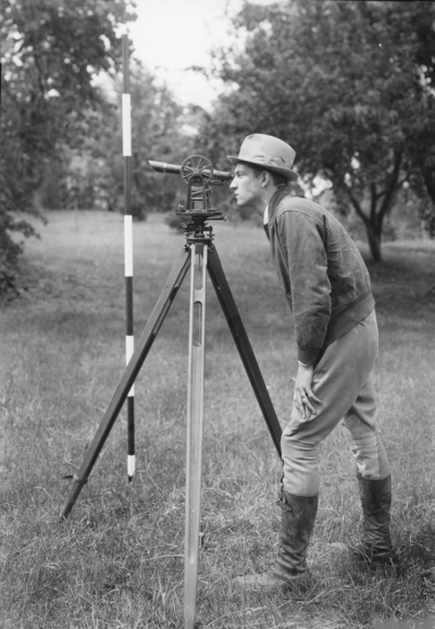Man surveying a landscape