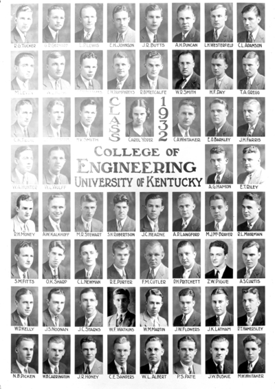 College of engineering class of 1932