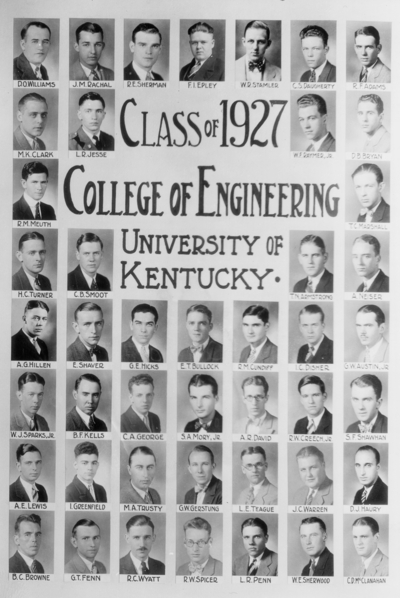 College of engineering class of 1927