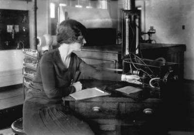 Woman student in laboratory