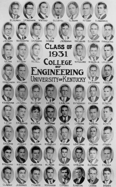 College of engineering class of 1931