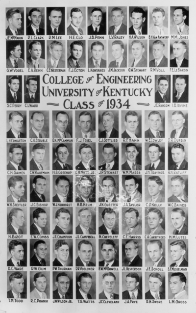 College of engineering class of 1934