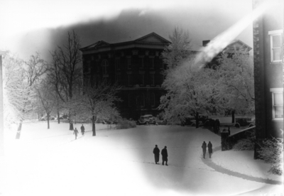 Administration building in winter