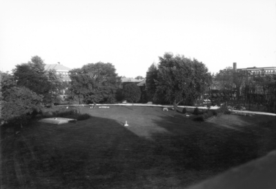 Mechanical Engineering building (Mechanical Hall, the original Anderson Hall), grounds view, October 1927