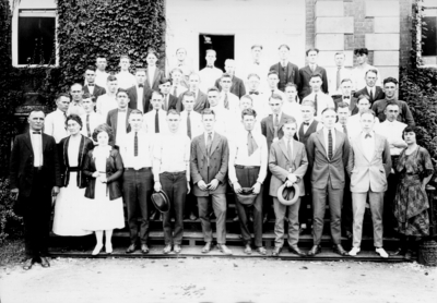 Group photograph on steps of Frazee Hall