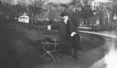 Man seated on a bench