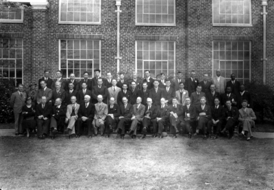 Group photograph during Farm and Home Week, preachers