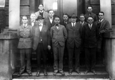 Norwood Mining Society, including Dean C.J. Norwood, second from left, front row,  1927 Kentuckian p. 138