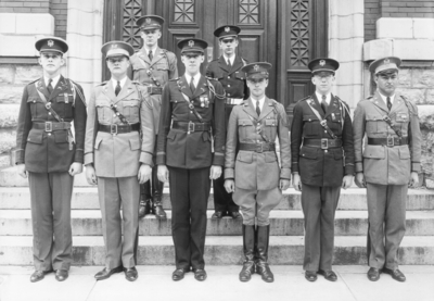 Group photograph, unidentified men in military officers' uniforms