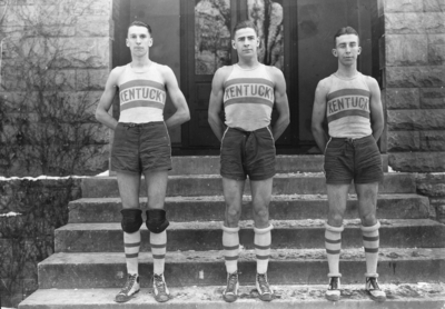 Three members of Kentucky men's basketball team, 1920-1921 season, see 1921 Kentuckian