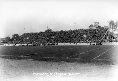 Football game, Kentucky vs. Centre College, (Stoll Field and McLean Stadium), north side of stadium