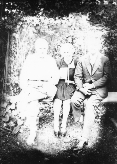 Dean F. Paul Anderson, Engineering, on left and an unidentified woman and man
