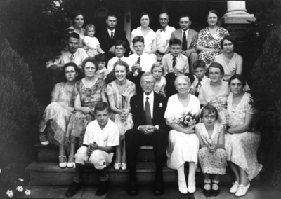 Merry Lewis Pence (Professor of Physics) family, 50th Wedding Anniversary