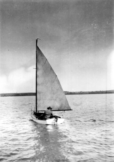 F. Paul Anderson, Dean of Engineering, boating on the water, boat named after his dog 