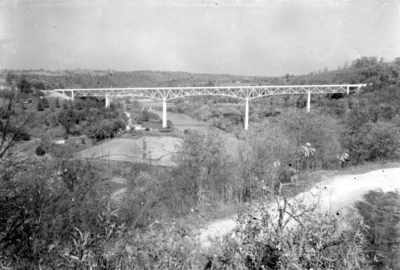 Clay's Ferry bridge, distant view