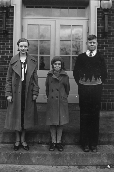 Three unidentified students