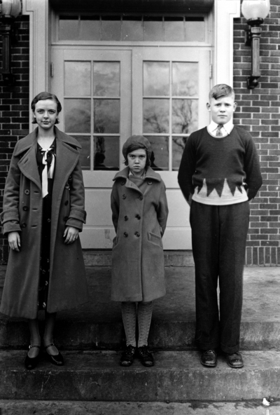 Three unidentified students