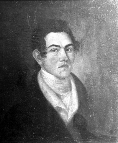 Photograph of a portrait of Gideon Shyrock 1802-1880 by Matthew Jouett,  Frankfort Kentucky History Society