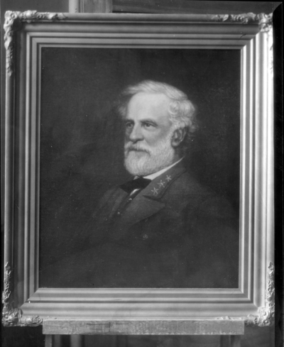 Photograph of a portrait of Robert E. Lee