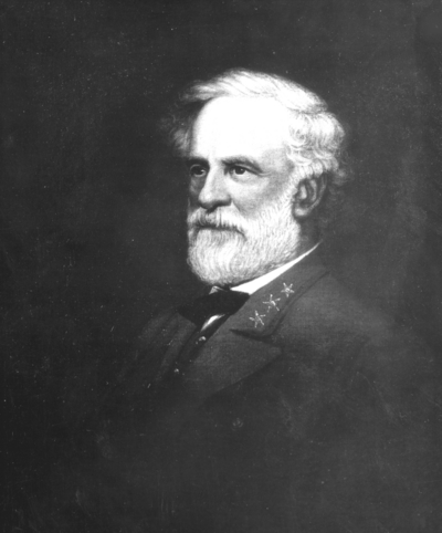 Photograph of a portrait of Robert E. Lee
