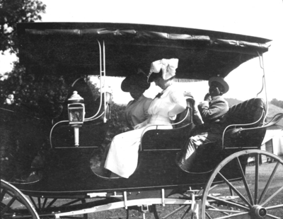 Unidentified women in carriage